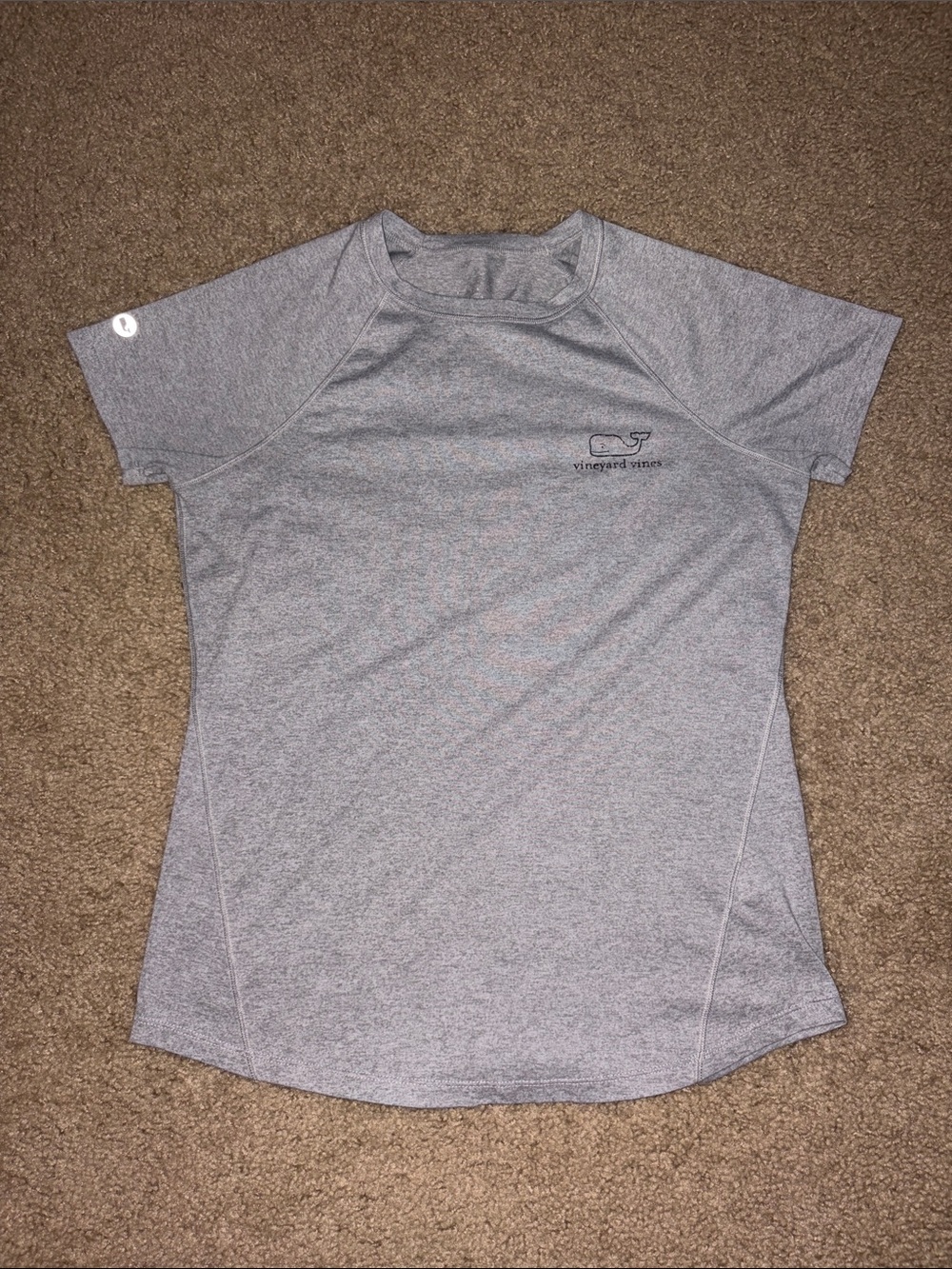 Vineyard Vines Light Heather Gray Short Sleeve Logo Tee